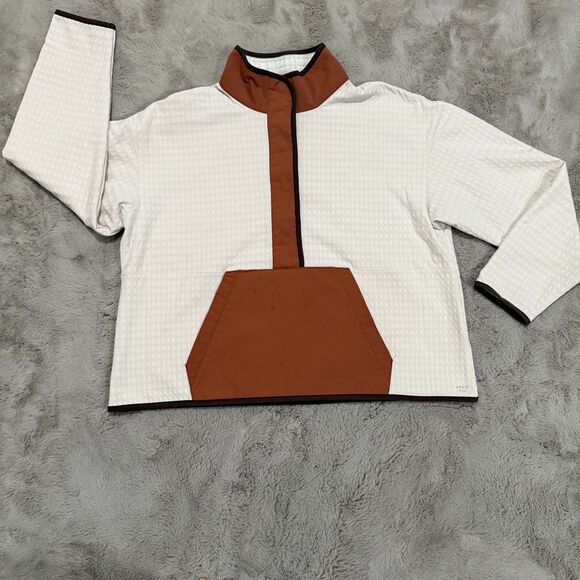 Free Fly Apparel Women's Gridback Fleece Snap Pullover Stone Size XL $148 - Picture 3 of 15